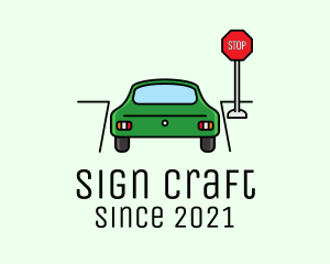 Automotive Car Stop Sign logo design