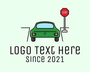 Caution - Automotive Car Stop Sign logo design