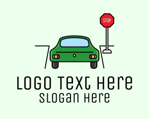 Automotive Car Stop Sign Logo