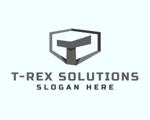 Construction Shield Letter T logo design