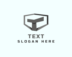 Construction Shield Letter T logo design