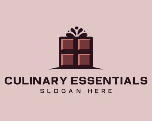 Culinary Chocolate Bar Candy logo design