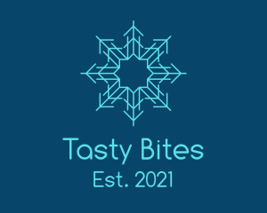 Cool - Blue Winter Snowflake logo design