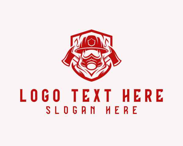 Firefighter - Firefighter Rescue Axe logo design