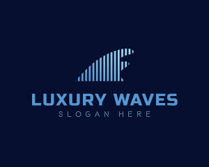 Line Sound Wave logo design