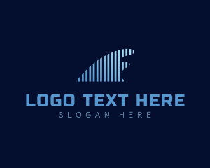 Video Player - Line Sound Wave logo design