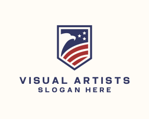 Veteran - American Eagle Patriot Shield logo design