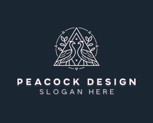 Peacock - Peacock Bird Crest logo design