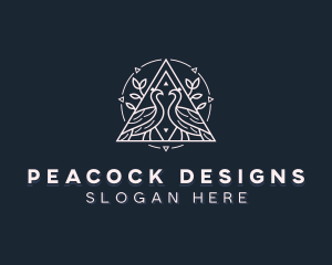 Peacock - Peacock Bird Crest logo design