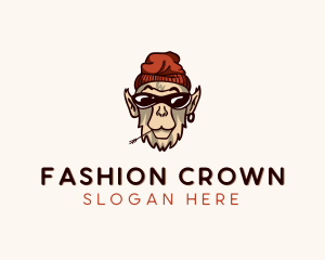 Beanie Monkey Fashion Accessory  logo design