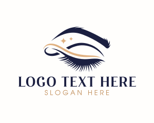 Eyeliner - Fashion Eyelashes Beauty logo design
