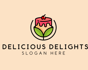 Organic Dessert Cake  logo design