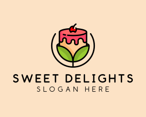 Organic Dessert Cake  logo design