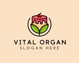 Organic Dessert Cake  logo design