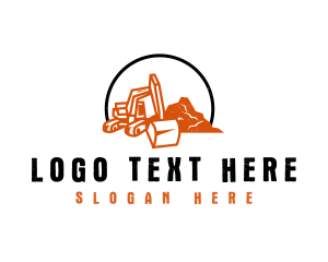 Digger - Mining Machinery Backhoe logo design
