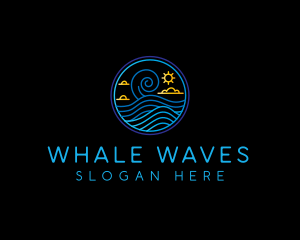 Wave Beach Travel logo design