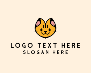 Cute Pet Cat  Logo