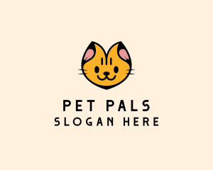 Cute Pet Cat  logo design