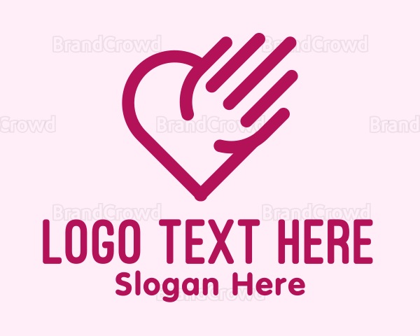 Simple Hand Heart Logo