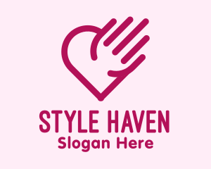 Heart - Simple Hand Heart logo design