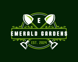 Shovel Landscaping Botanical logo design