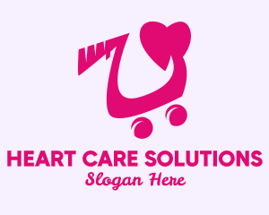 Heart Shopping Cart   logo design