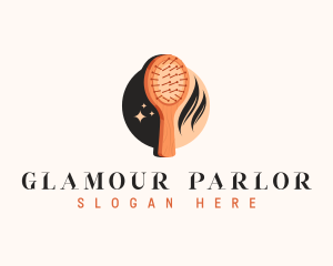 Shiny Hair Comb logo design