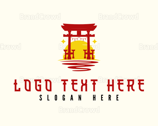 Japanese Shrine Shinto Logo