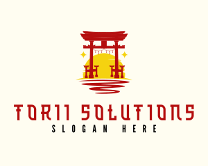 Japanese Shrine Shinto logo design