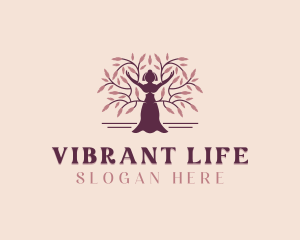 Woman Tree Wellness logo design