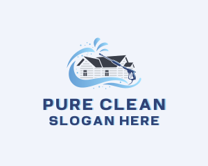 Water Pressure Washing Cleaning logo design