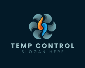 Thermostat - Hvac Propeller Fan logo design