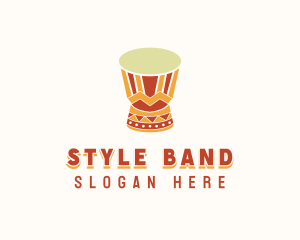 African Djembe Drum logo design