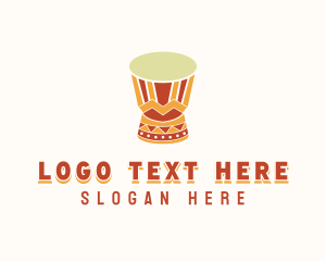 Traditional - African Djembe Drum logo design