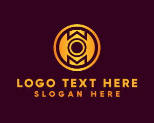 Symmetry - ELegant Coin Letter M logo design