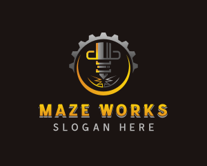 Laser Metalworks Machinery logo design