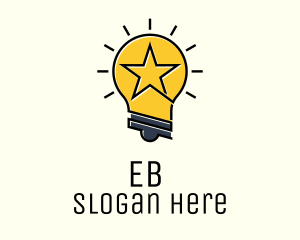 Lightbulb Star Idea  Logo