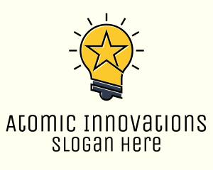 Lightbulb Star Idea  logo design