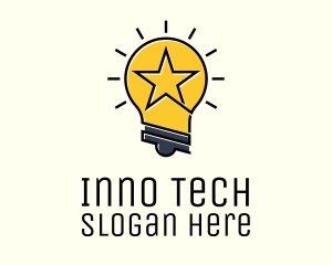 Innovative - Lightbulb Star Idea logo design