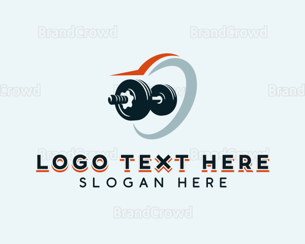 Weightlifting Dumbbell Fitness Logo