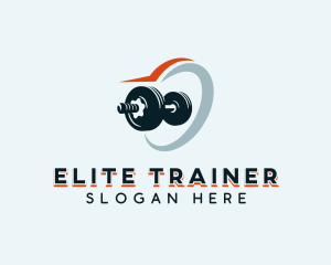 Weightlifting Dumbbell Fitness logo design