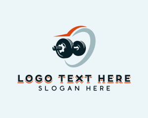 Fitness - Weightlifting Dumbbell Fitness logo design