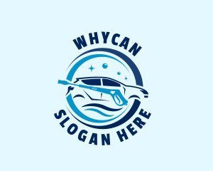 Car Wash Cleaning Pressure Washer Logo