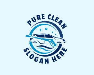 Car Wash Cleaning Pressure Washer logo design