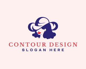 Fashionista Hat Lady logo design