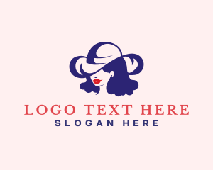 Maiden - Fashion Hat Lady logo design