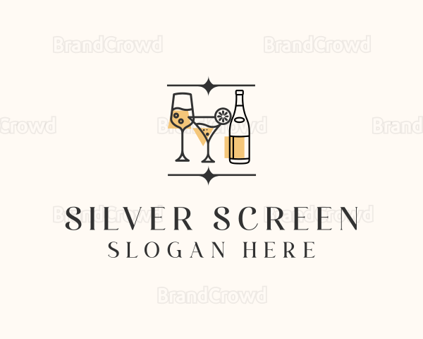 Cocktail Drinks Bar Logo