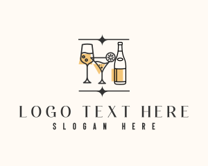 Celebration - Cocktail Drinks Bar logo design