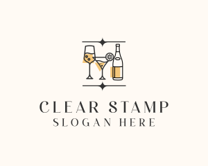 Cocktail Drinks Bar logo design