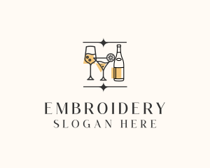 Cocktail Drinks Bar logo design